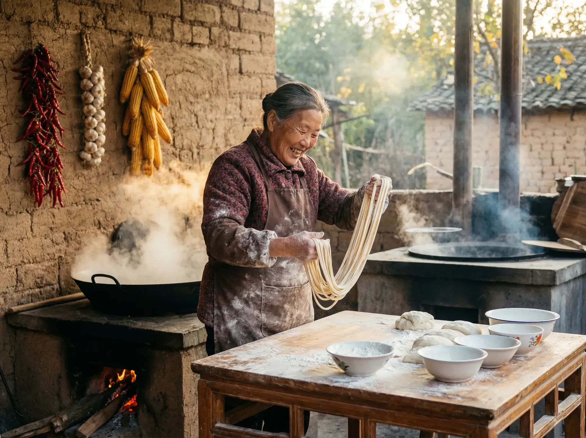 农家大嫂手擀面 - 青娱乐分类视频盛宴 乡村美食